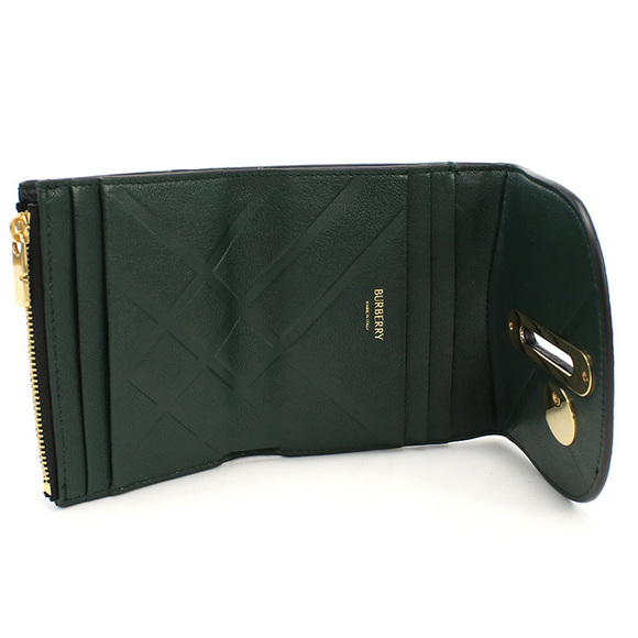 Burberry Leather Rocking Horse Trifold Wallet With Coin Purse Black - Picture 3 of 5